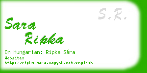 sara ripka business card